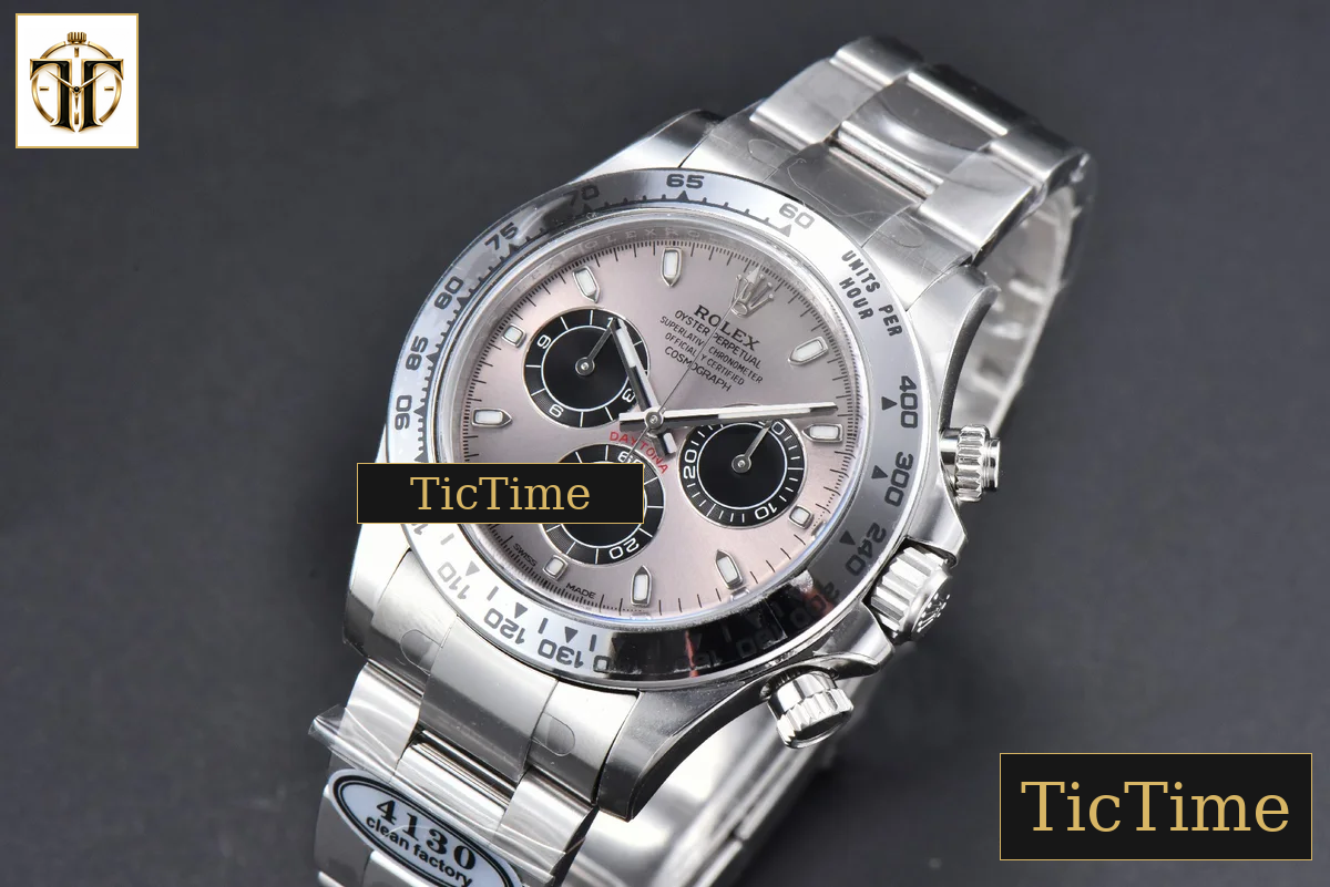 Daytona 116509 40mm Clean Factory SS Gray Dial Black Subdial SS Bracelet A4130 — foto 5