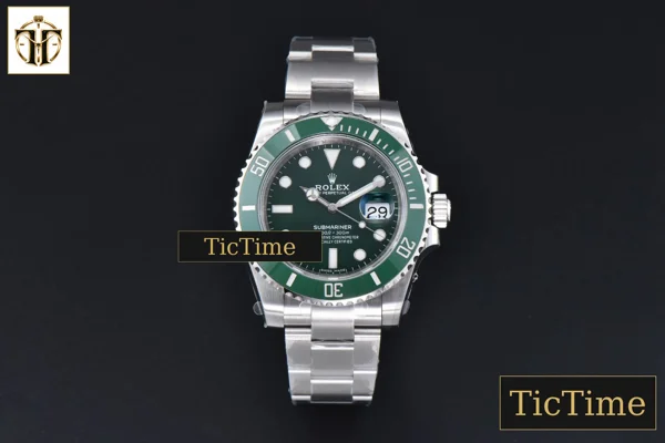 Foto frontal — Submariner LV 116610 40mm VSF Green Dial VS3135