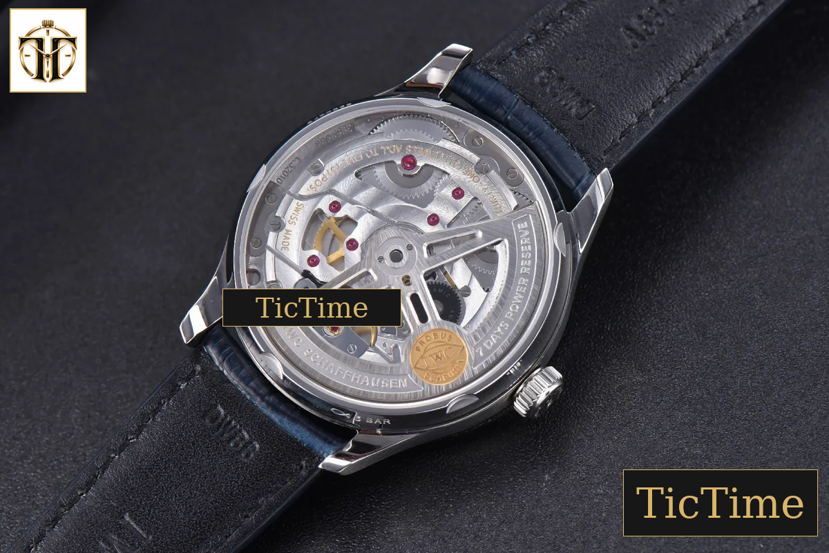 Portuguese PR IW500107 42mm ZF White Dial Blue Marker Blue Leather Strap A51011 — foto 21