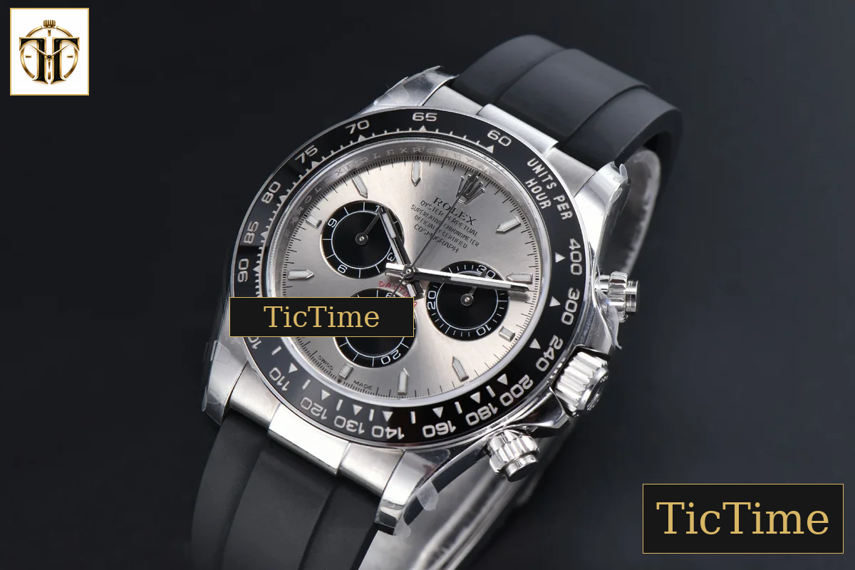 Daytona 126519 40mm BPF SS Black Bezel Grey Dial Black Subdial Black Oysterflex Strap SH4131 — foto 4