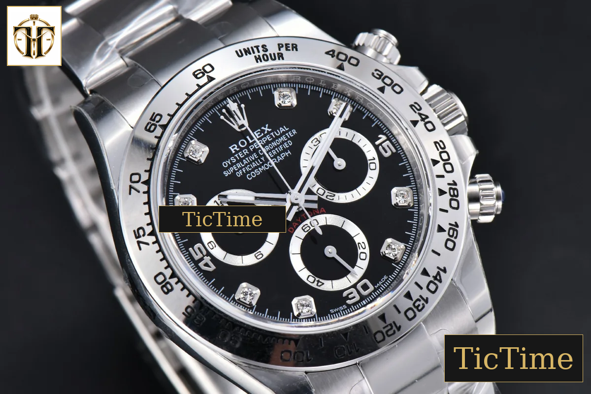 Daytona 904L 116509 40mm BTF Black Dial Diamond Marker SS Bracelet SA4130 — foto 14
