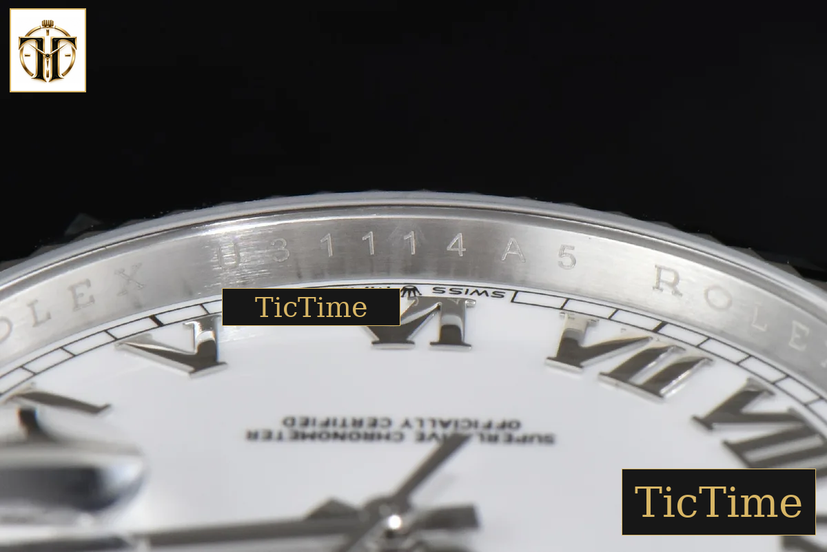 DateJust 904L Fluted Bezel 126334 41mm ARF White Dial Roma Marker Jubilee Bracelet VR3235 — foto 14