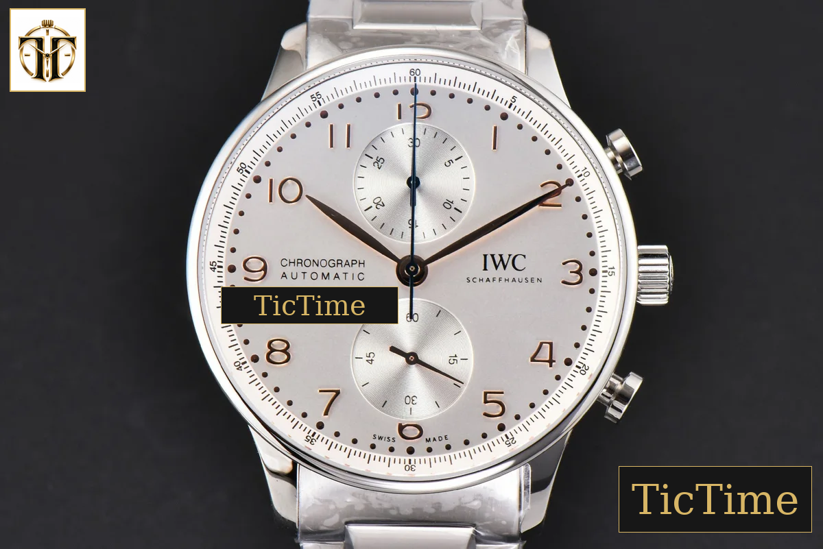 Portuguese Chrono IW3716 41mm RSF White Dial YG Hand SS Bracelet A7750 — foto 2