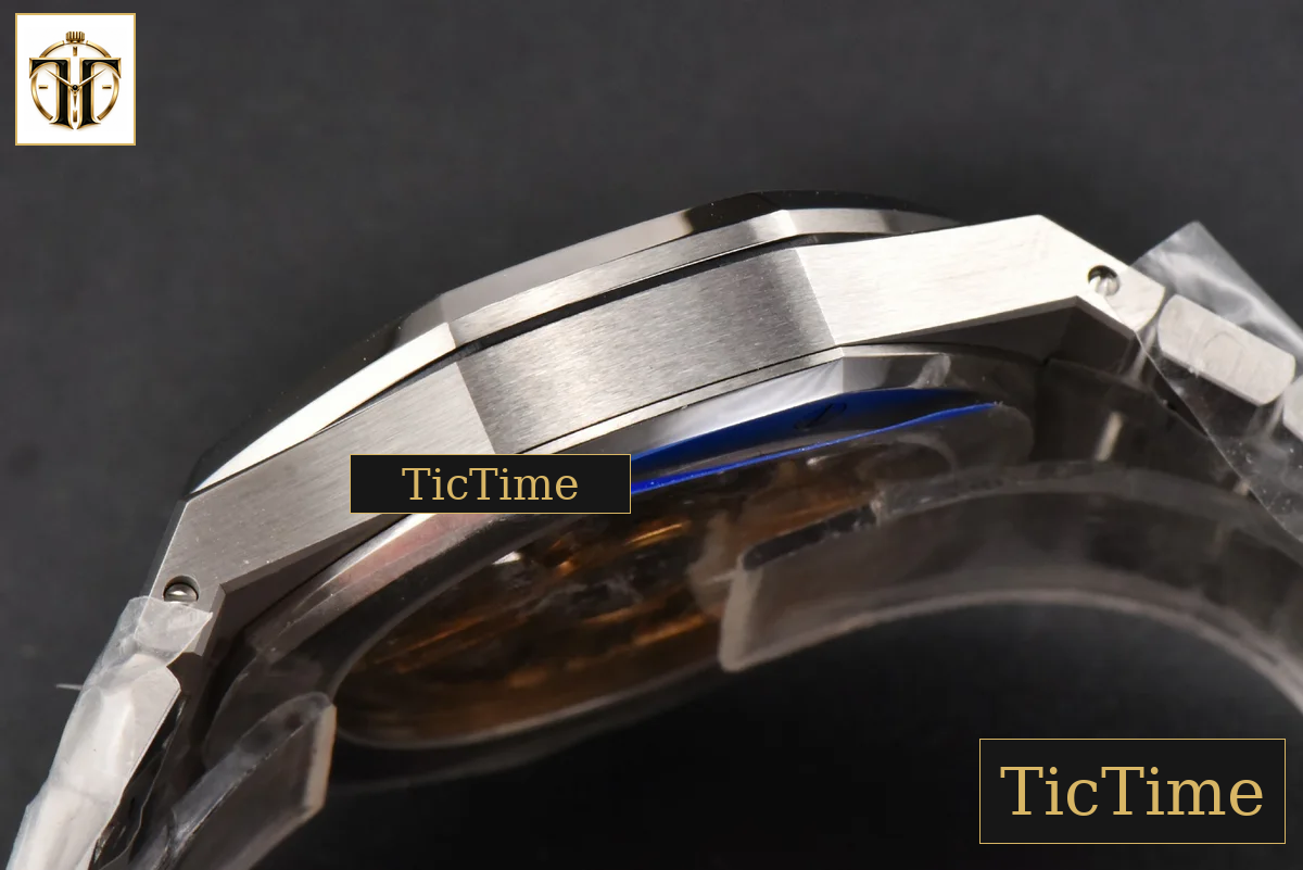 Royal Oak 15500 41mm ZF Blue Textured Dial SS Bracelet (V2 free sprung ) A4302 — foto 14