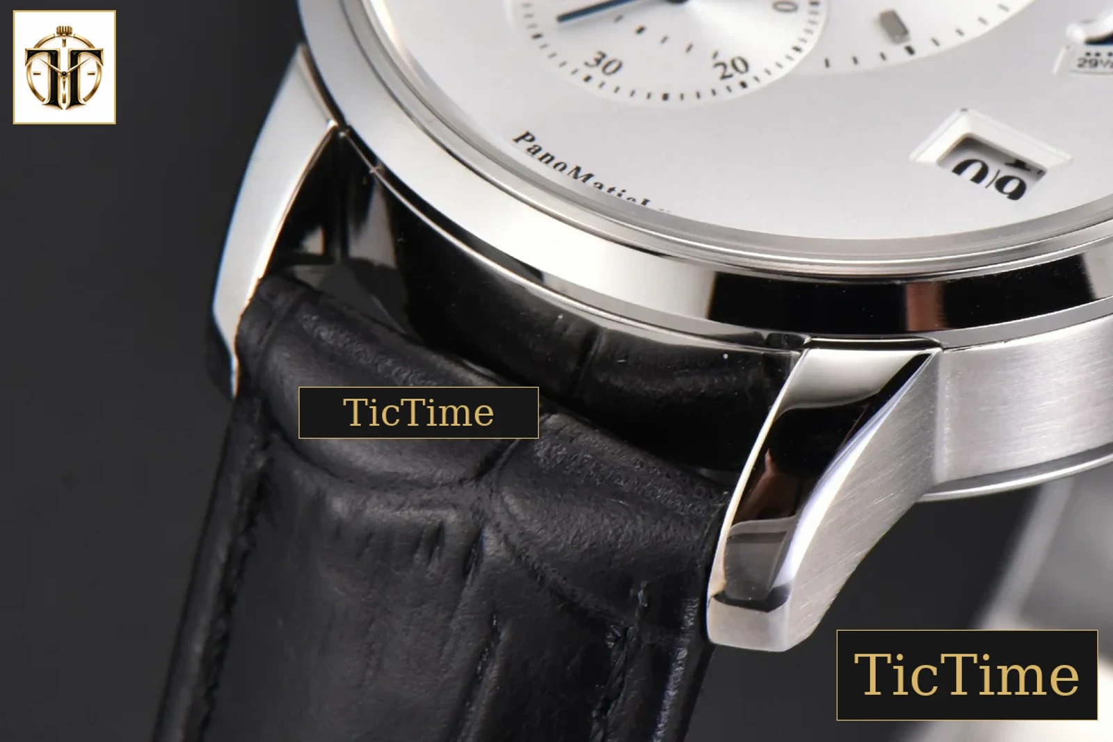Panomatic Lunar 40mm APSF White Dial Black Leather Strap A23J — foto 11