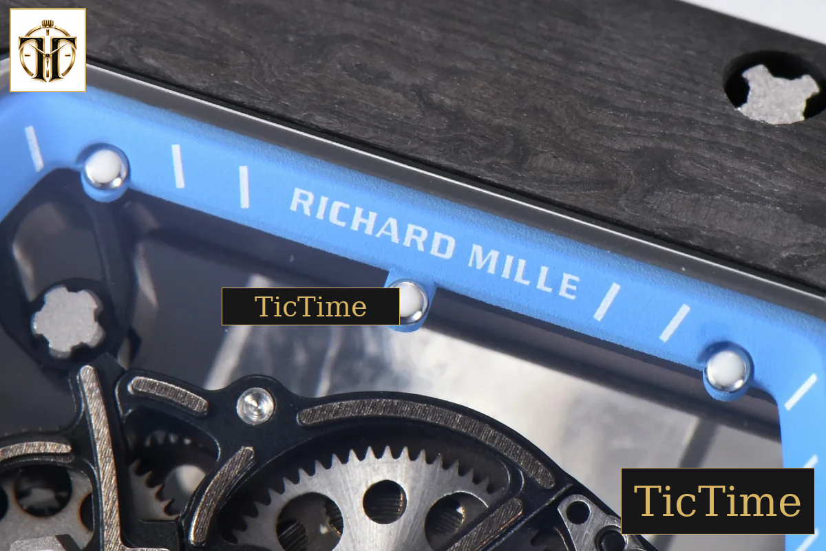 NTPT RM055 42mm RMF Blue Skeleton Dial White Rubber Strap RMUL2 — foto 5