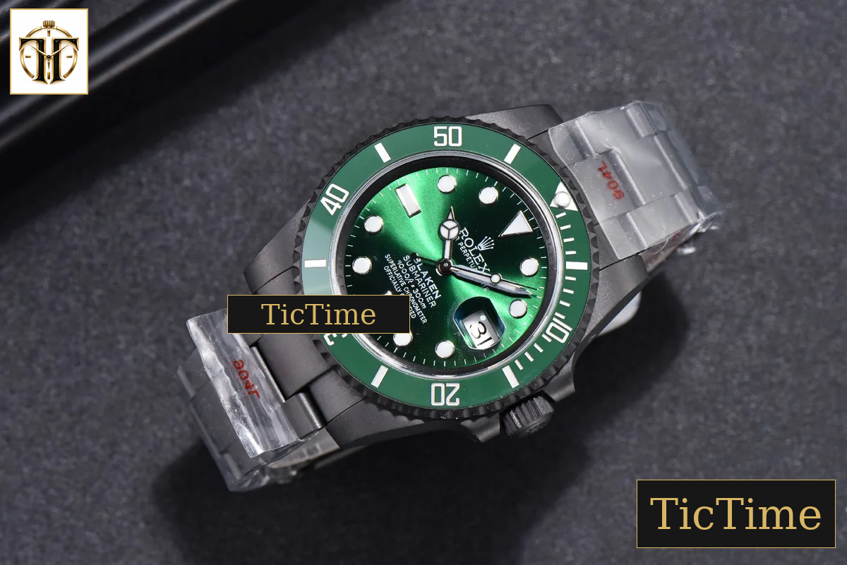 Blaken Submariner LV 116610 IPKF Green PVD Bracelet A2836 — foto 4