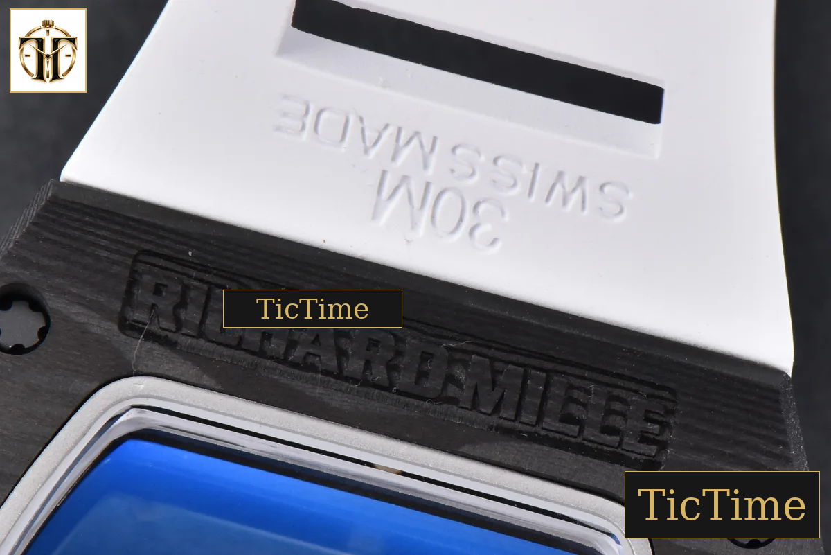 NTPT RM055 42.7mm BBRF White Skeleton Dial White Rubber Strap RMUL2 — foto 25