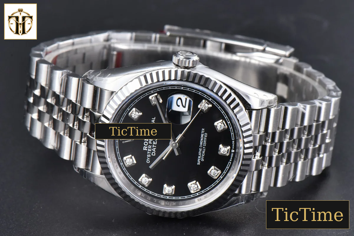 DateJust 904L 126234 36mm VSF Black Dial Diamond Marker Jubilee Bracelet VS3235 — foto 16