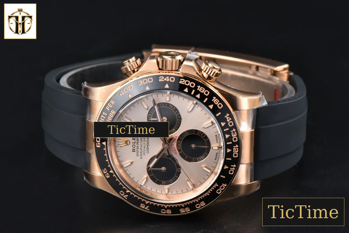 Daytona 126515 40mm Clean Factory RG Black Bezel Black Subdial Black Oysterflex Strap SH4131 — foto 16
