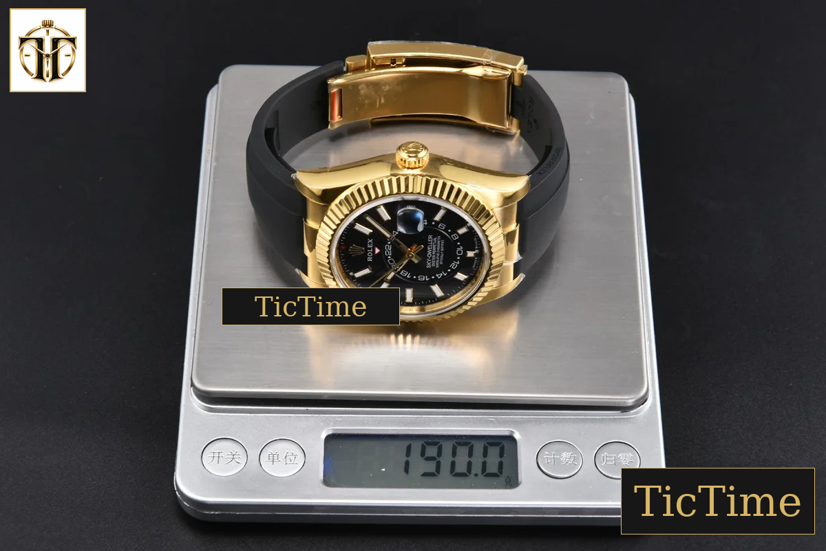 Sky-Dweller 336238 42mm ZF YG Case Black Dial Rubber Oysterflex Strap (Tungsten) A23J — foto 40