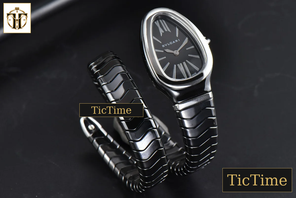 Serpenti Spiga 35mm BVF SS Black Ceramic Black Dial Quartz — foto 9