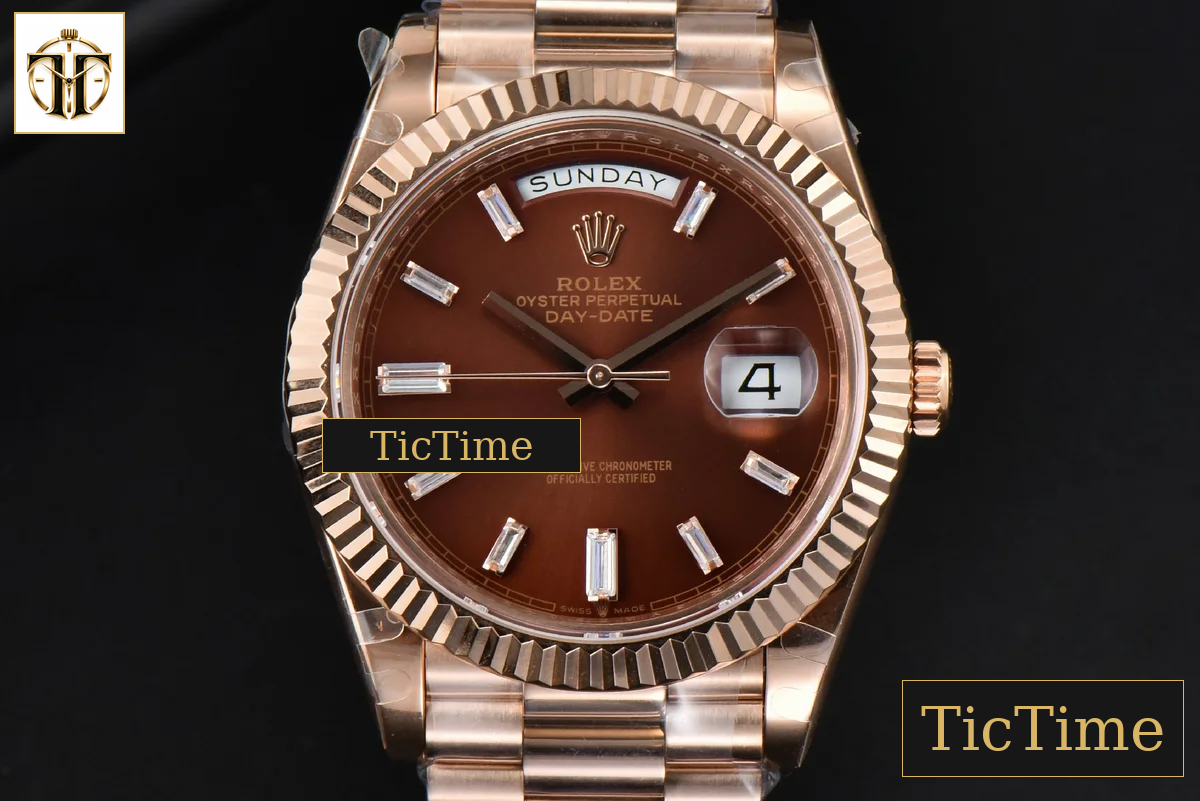 DayDate 40mm BPF RG Brown Dial Diamond Marker RG Bracelet A2836 — foto 2