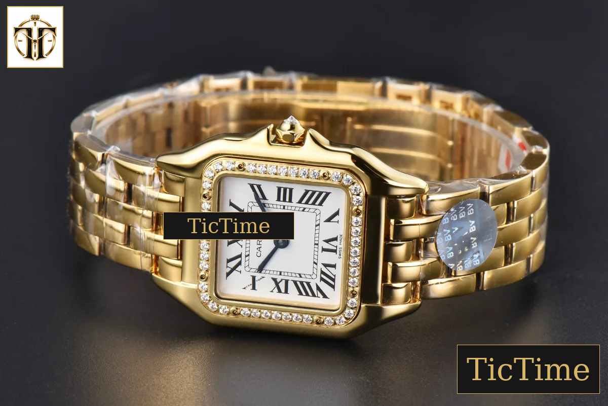 Panthère Secrete Ladies 27mm BVF YG White Dial Diamond Bezel RG Bracelet Ronda Quartz — foto 12