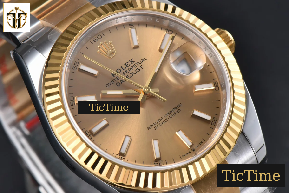 DateJust 126333 41mm Clean Factory YG/SS YG Dial Oyster Bracelet VR3235 — foto 14