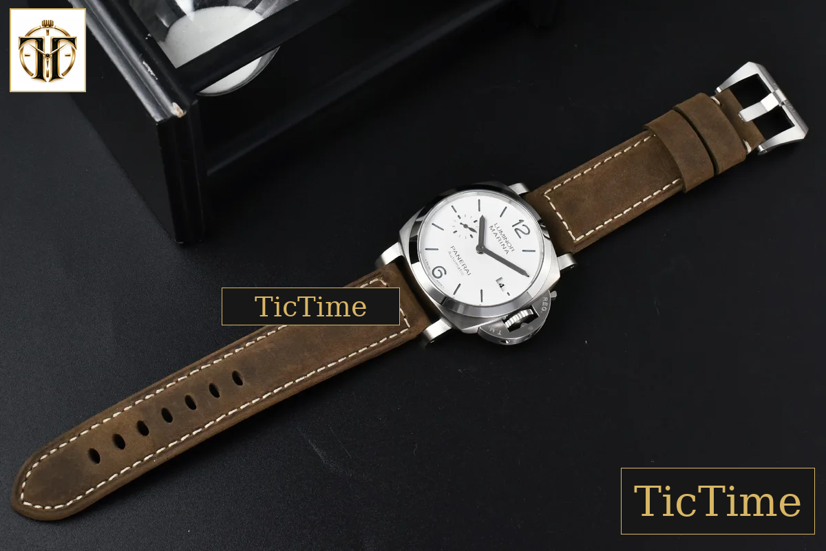 PAM1394 42mm VSF White Dial Brown Leather Strap P9010 — foto 26