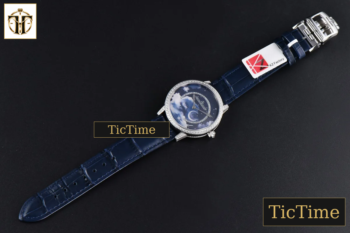Rendez-Vous 36mm KZF SS Diamond Sky Blue Dial Blue Leather Strap 9015 — foto 28