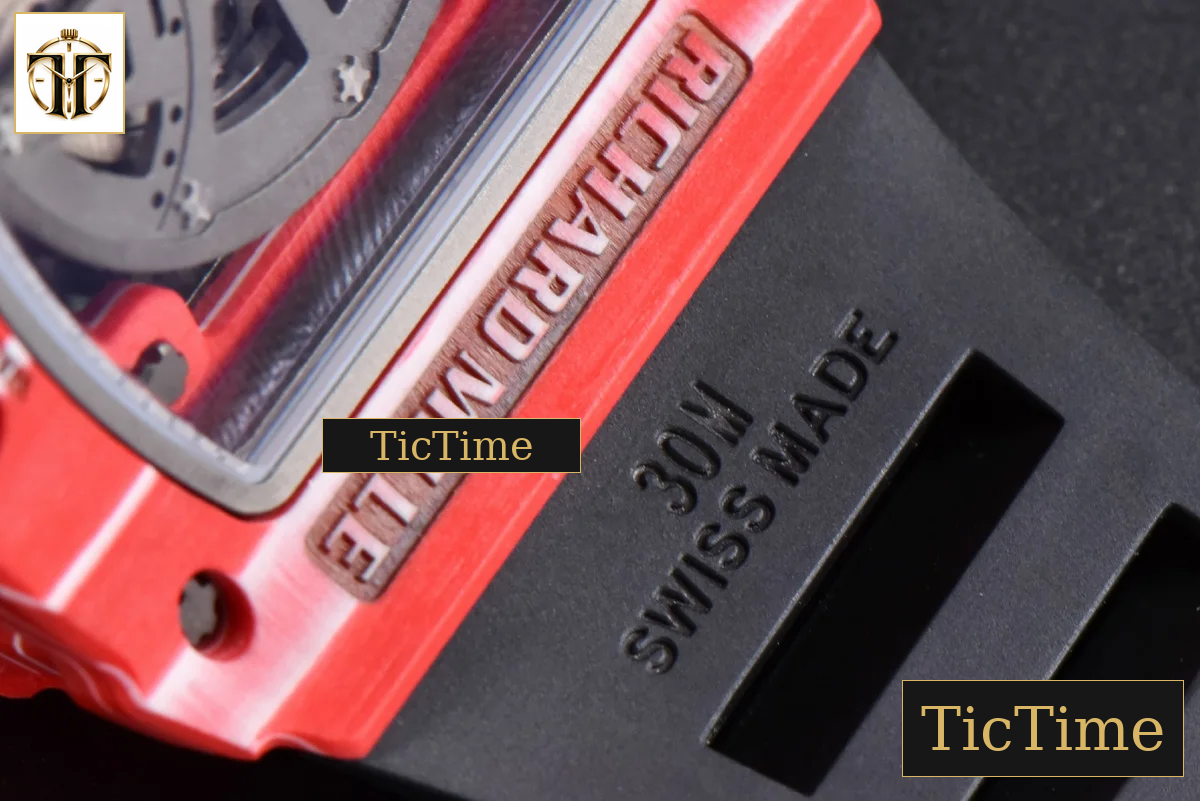 NTPT RM035-02 ZF Red Skeleton Dial Black Rubber Strap RMAL1 — foto 17