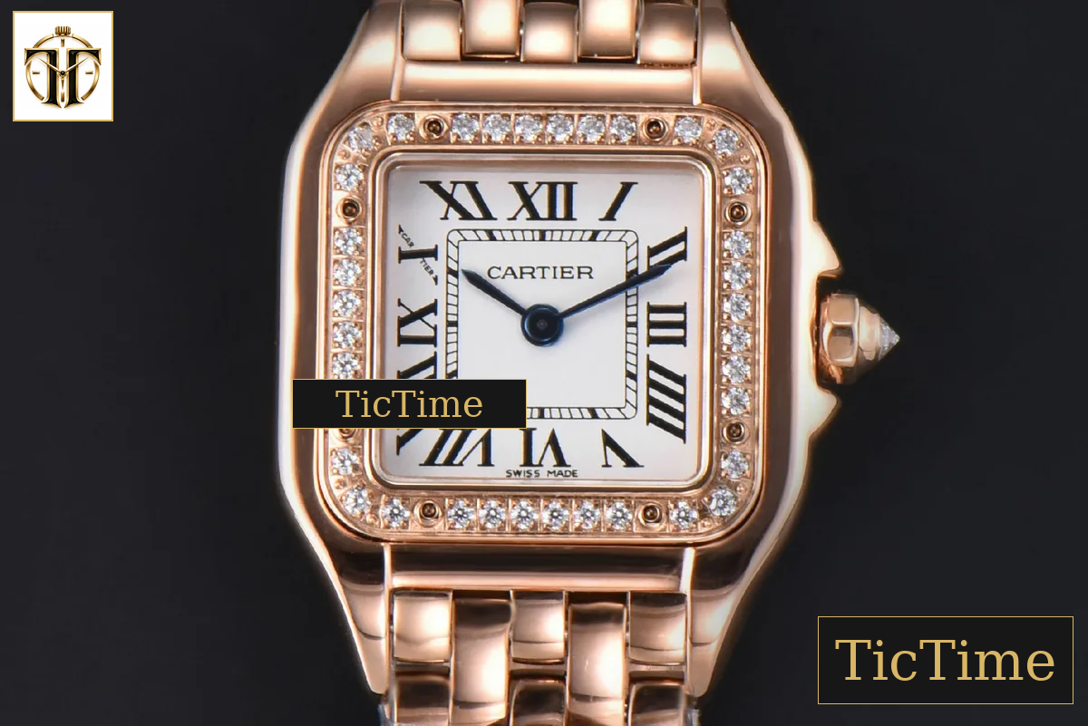 Panthère Secrete Ladies 22mm BVF RG White Dial Diamond Bezel RG Bracelet Ronda Quartz — foto 2