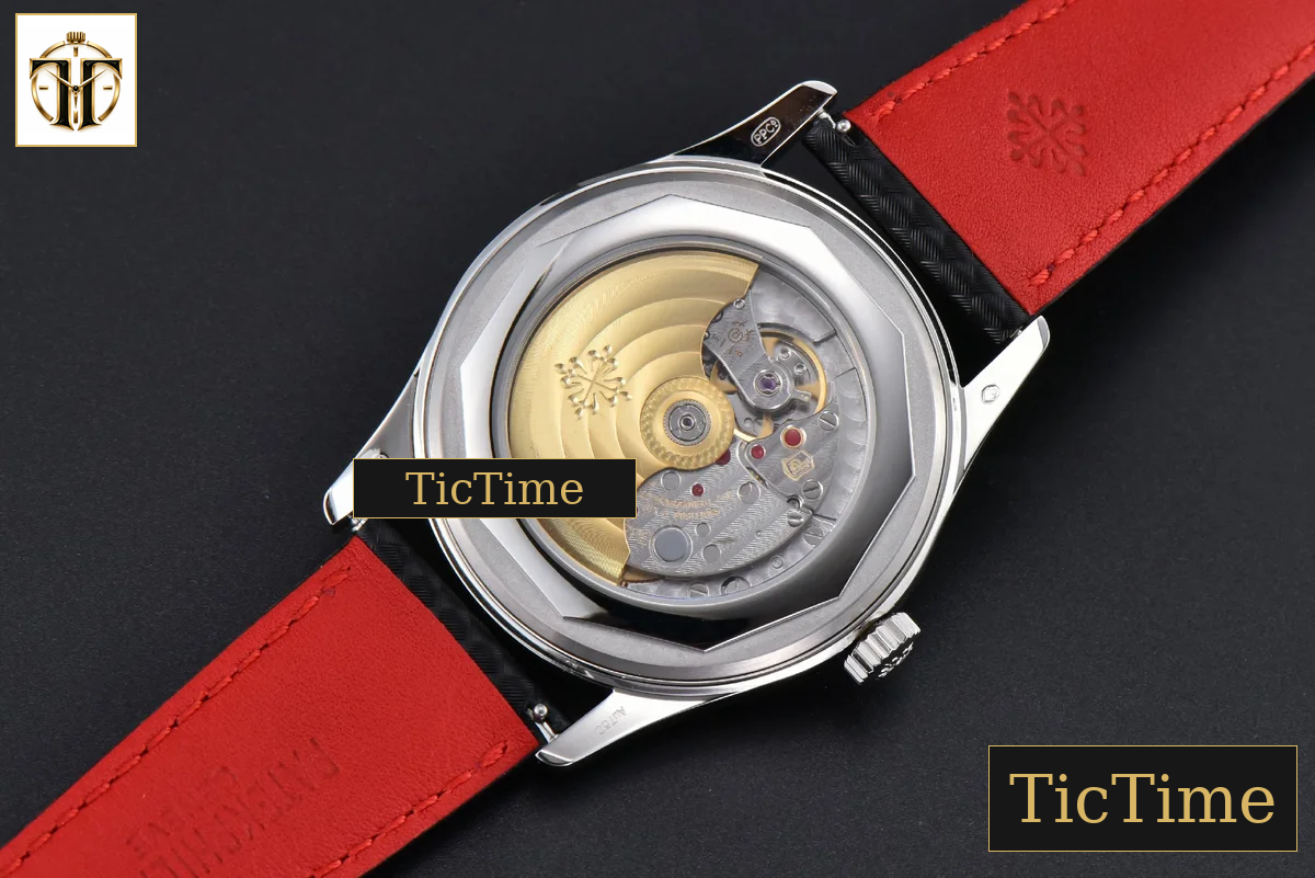 Calatrava 6007G 40mm ZF Black Dial Red Hand Nylon Strap 9015 — foto 16