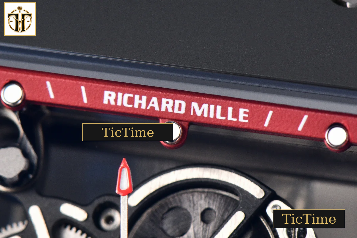 RM055 42.7mm ZF Ceramic Black Bezel Red Skeleton Dial Red Crown Black Rubber Strap RMUL2 — foto 6