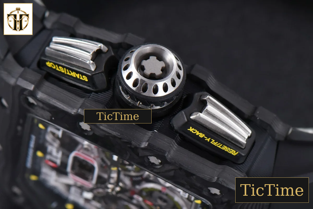 NTPT Chrono RM011 KVF Skeleton Dial Black Rubber Strap V2 A7750 — foto 12