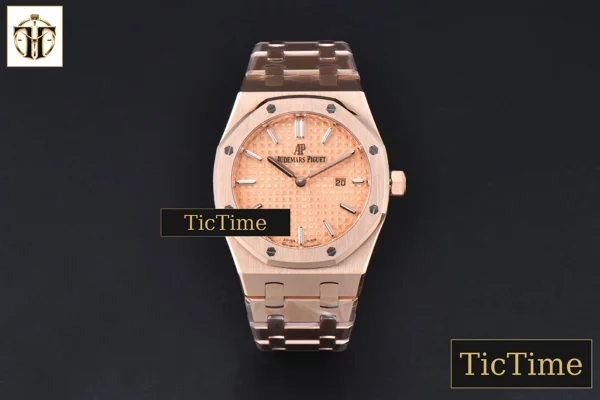 Foto frontal — Royal Oak Ladies 67650OR 33mm ZF RG RG Dial RG Bracelet Quartz