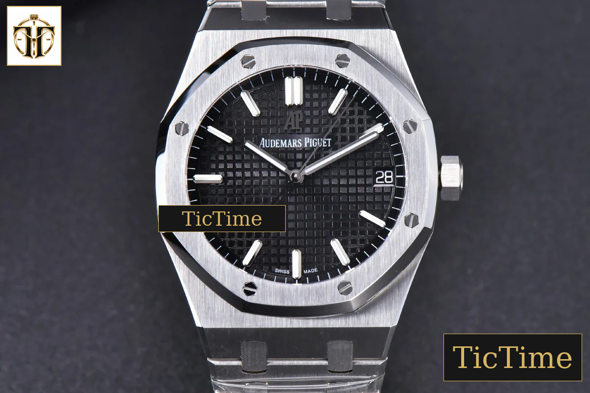 Royal Oak 15500 41mm OMF Black Textured Dial SS Bracelet V2 Miyota 9015 — foto 2