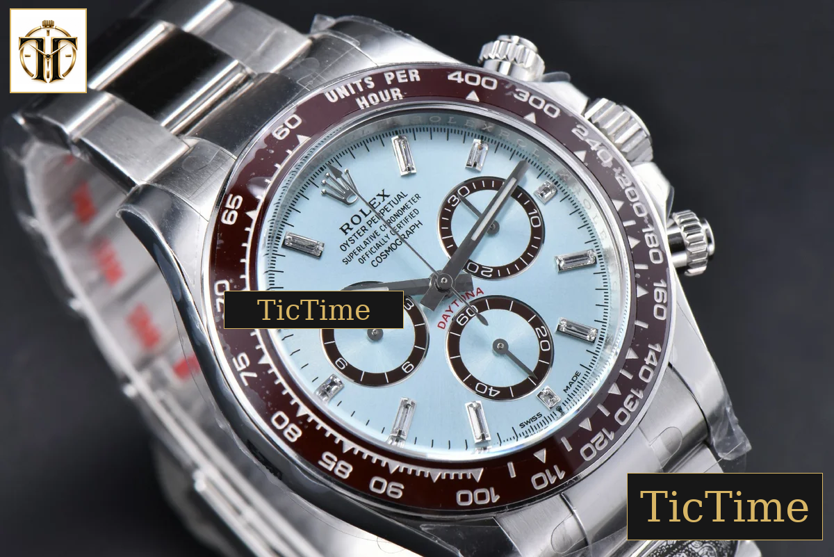 Daytona 126506 40mm Clean Factory Ice Blue Dial Diamond Markers SS Bracelet DD4131 — foto 12