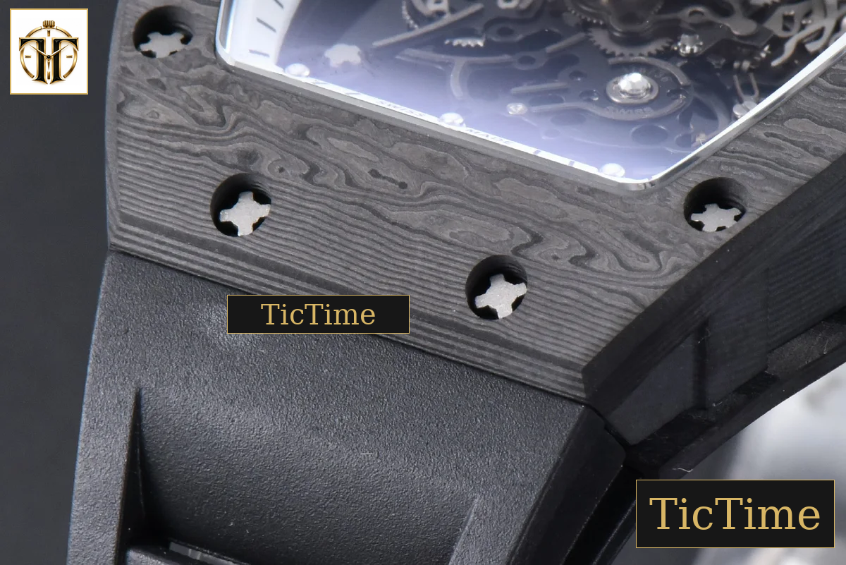 NTPT RM055 42mm RMF White Skeleton Dial Black Rubber Strap RMUL2 — foto 11