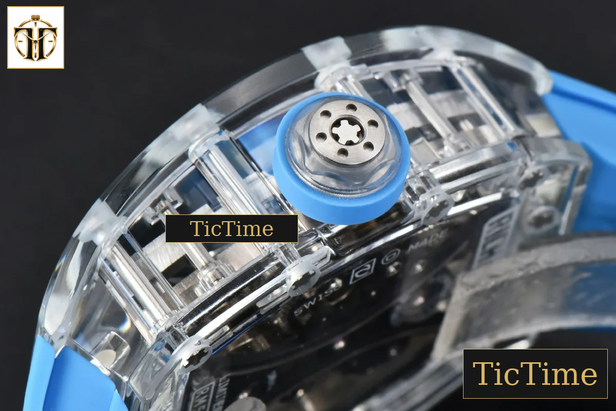 Transparent Case Tourbillon RM053-02 44.5mm JBF Ice Blue Rubber Strap — foto 11