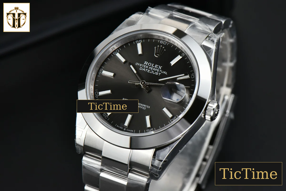DateJust Smooth Bezel 126300 41mm VSF Gray Dial Oyster Bracelet VS3235 — foto 4