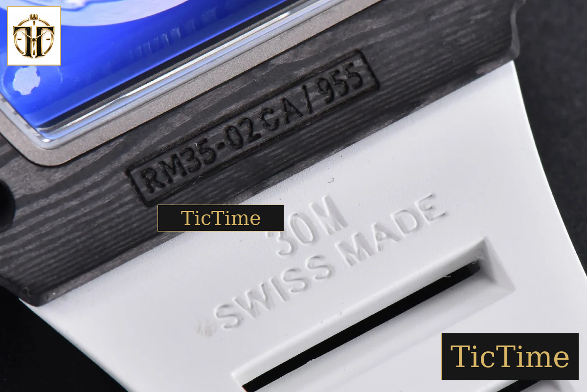 NTPT RM035-02 42mm ZF Skeleton Dial White Rubber Strap NH05A — foto 19