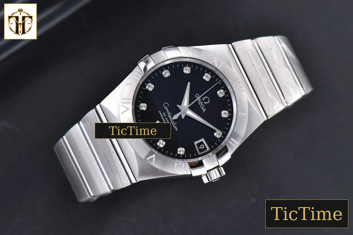 Constellation 38mm VSF SS Black Dial Diamond Markers SS Bracelet A8500 — foto 4