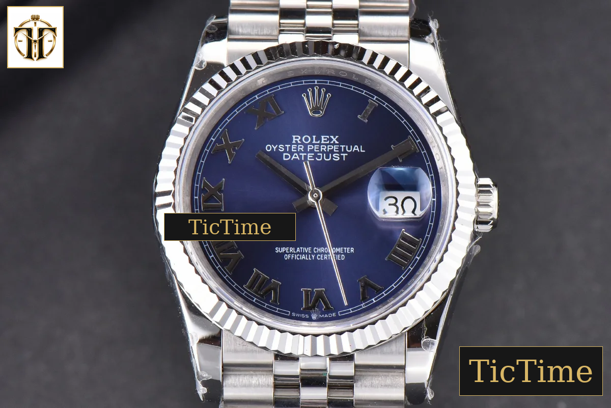DateJust 36mm GMF SS Blue Dial Roma Marker Jubilee Bracelet VR3235 — foto 17
