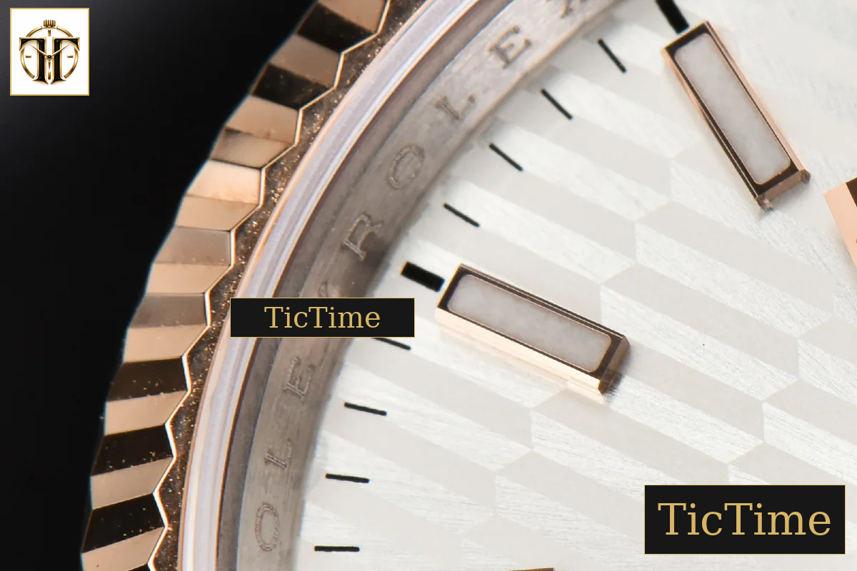 DateJust 36mm BPF RG/SS Fluted Bezel Silver Motif Dial Oyster Bracelet A2824 — foto 7