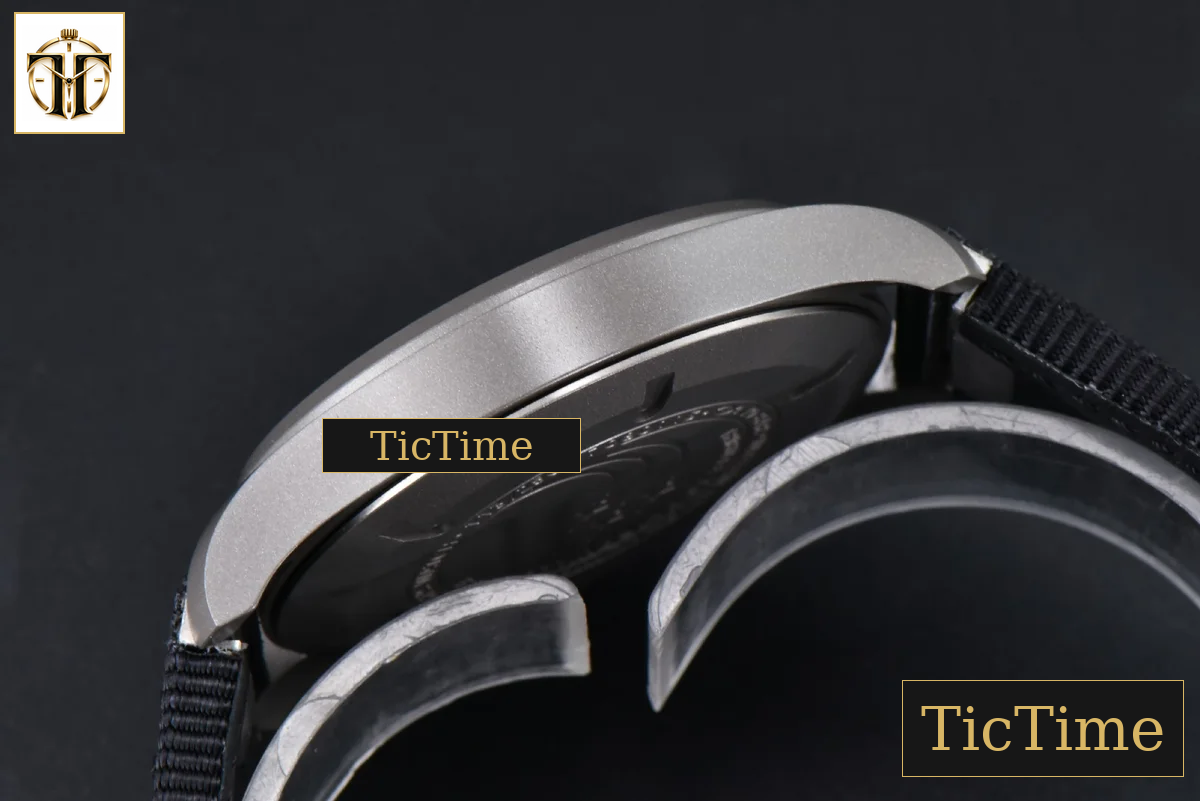 Mark XX Ti Case IWC328201 40mm V7F Black Dial Black Leather Strap A2892 — foto 14