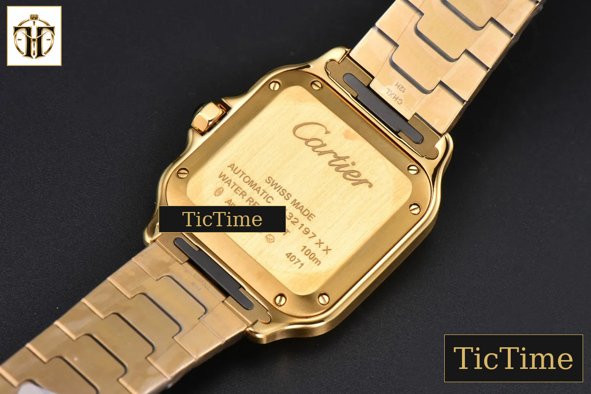 Santos de Cartier Medium 35mm BVF YG Diamond Bezel White Dial YG Bracelet Miyota 9039 — foto 18