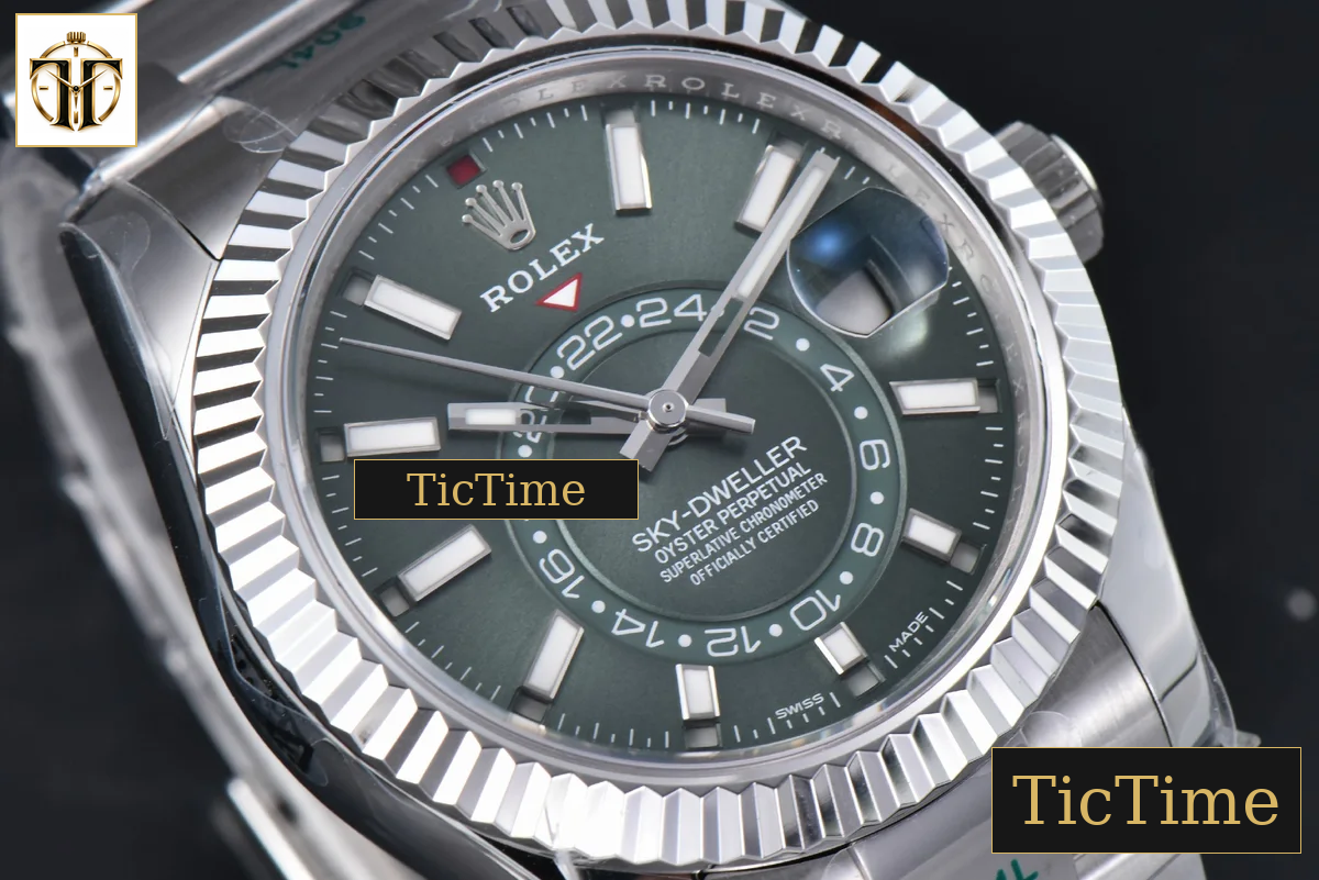 Sky-Dweller 904L 326934 42mm ZF Green Dial SS Bracelet A2824 — foto 15