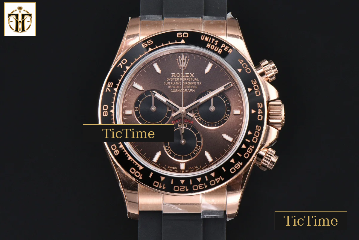 Daytona UFO 126515 40mm UF RG Black Ceramic Bezel Brown Dial Oysterflex Strap (Free Sprung) UF4131 — foto 2