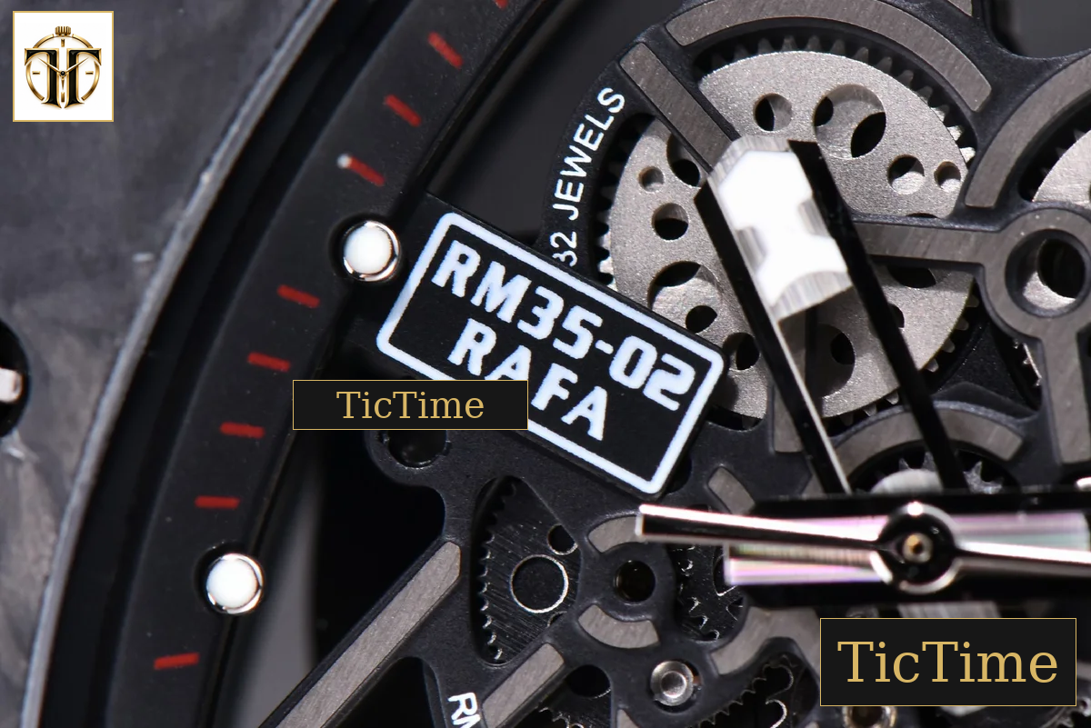 RM035-02 KVF Skeleton Dial White Black Rubber Strap V3 Miyota8215 — foto 7