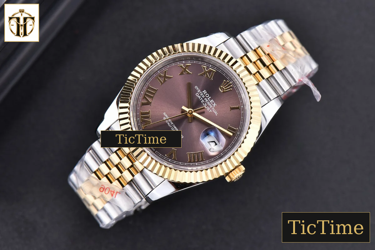 Datejust 41mm GMF YG/SS Gray Dial Roma Marker Fluted Bezel Jubille Bracelet VR3235 — foto 4