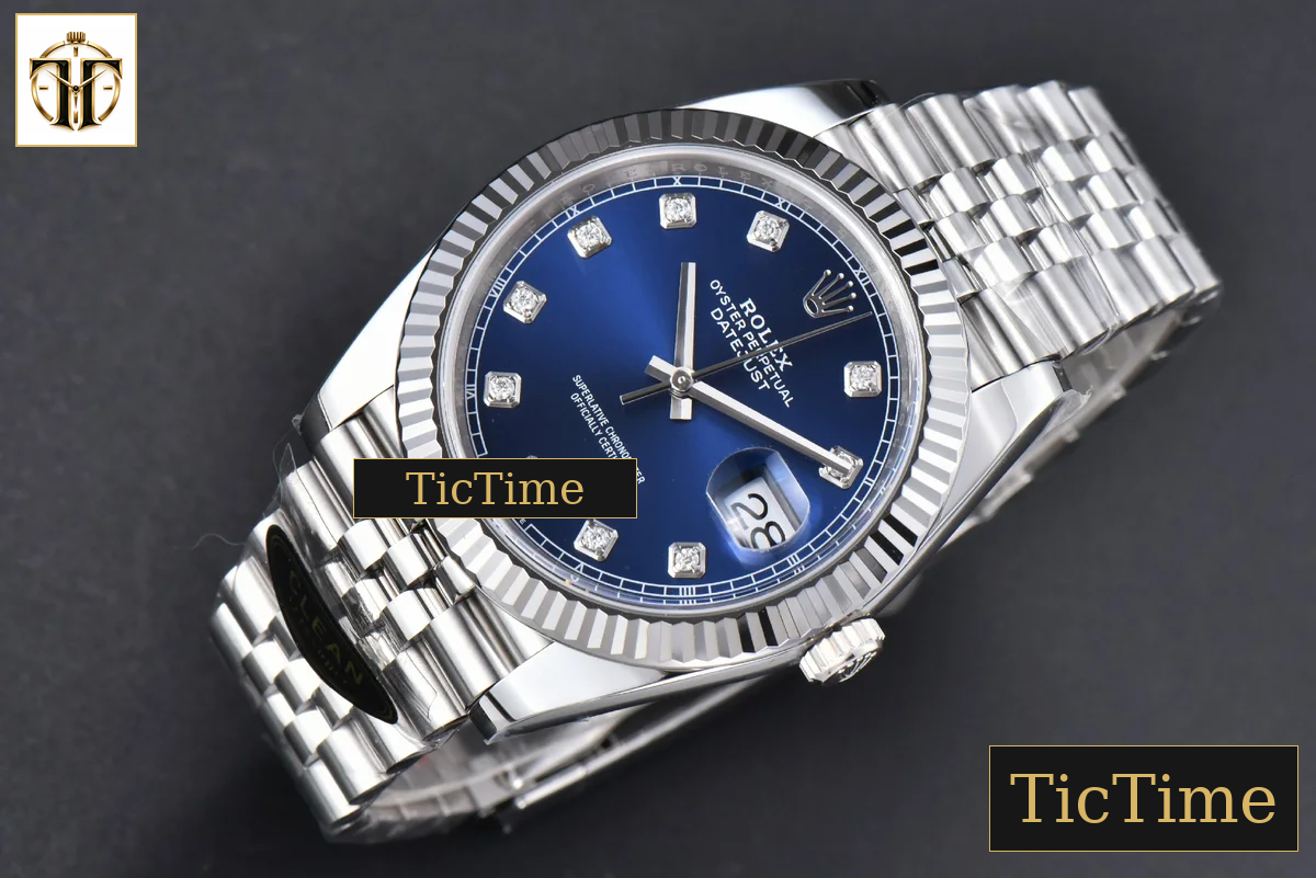 DateJust 904L 126334 41mm Clean Factory Blue Dial Diamond Marker Jubilee Bracelet VR3235 — foto 4