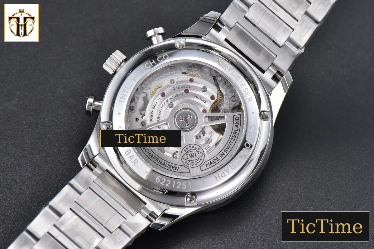 Portuguese Chrono IW371617 ZF White Dial Blue Markers Visible Case SS Bracelet A7750 — foto 21