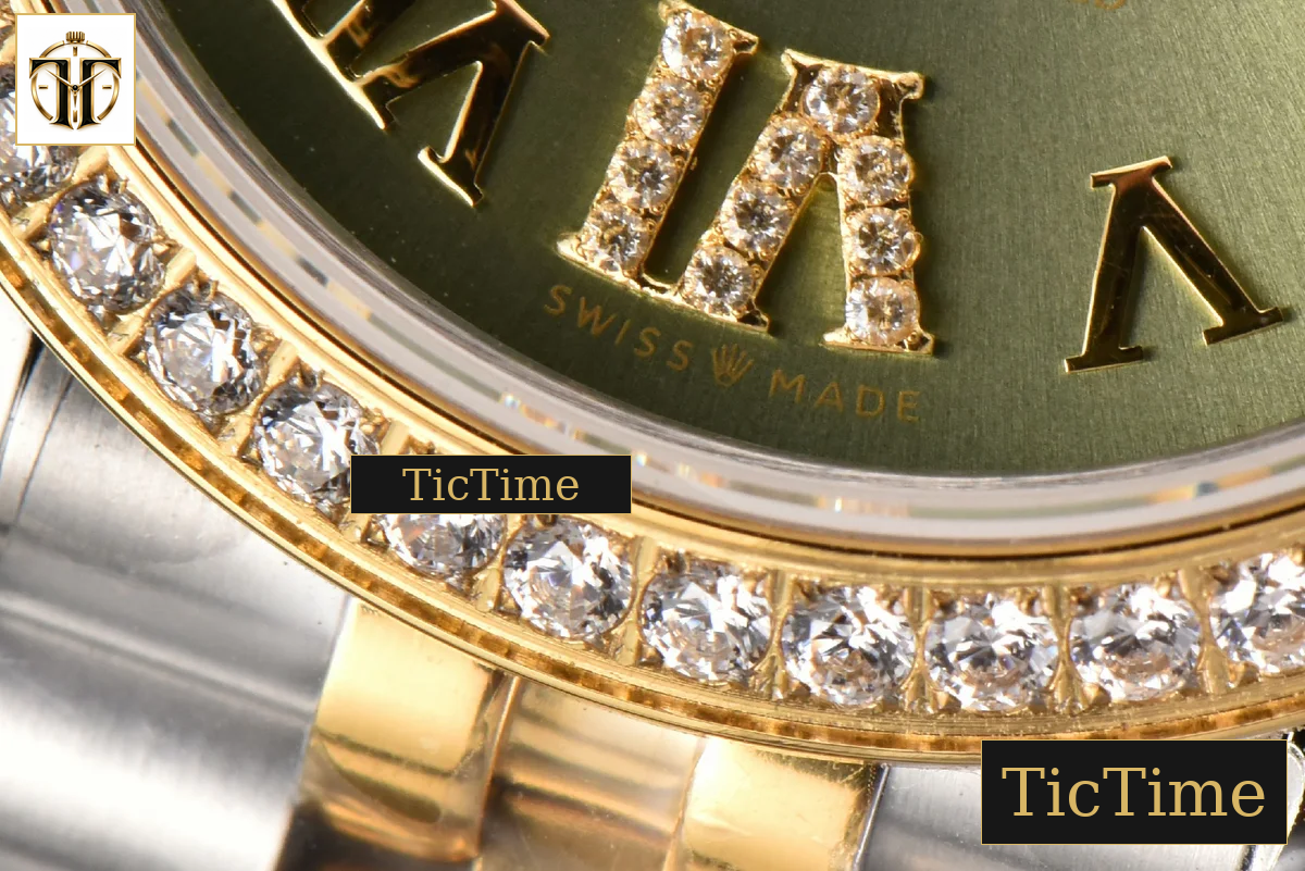 DateJust Ladies 904L 31mm WF YG/SS Diamond Green Dial Roma Marker Jubilee Bracelet A2671 — foto 8