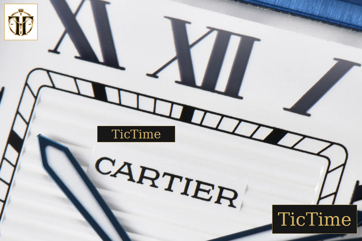 Santos de Cartier XL 40mm AF SS White Dial Blue Bezel Blue Rubber Strap Miyota 9015 — foto 4