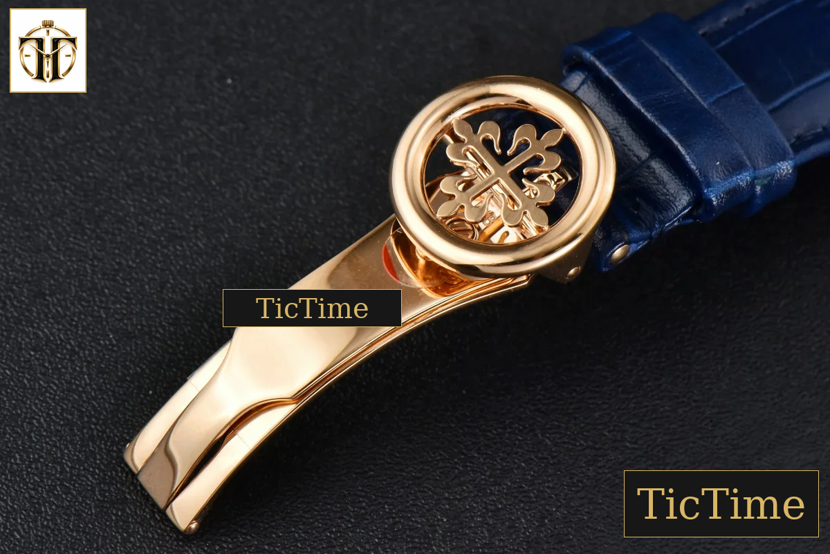 Annual Calendar Moonphase 5396 38.5mm ZF RG Blue Stick Dial Blue Leather Strap MY9015 — foto 27