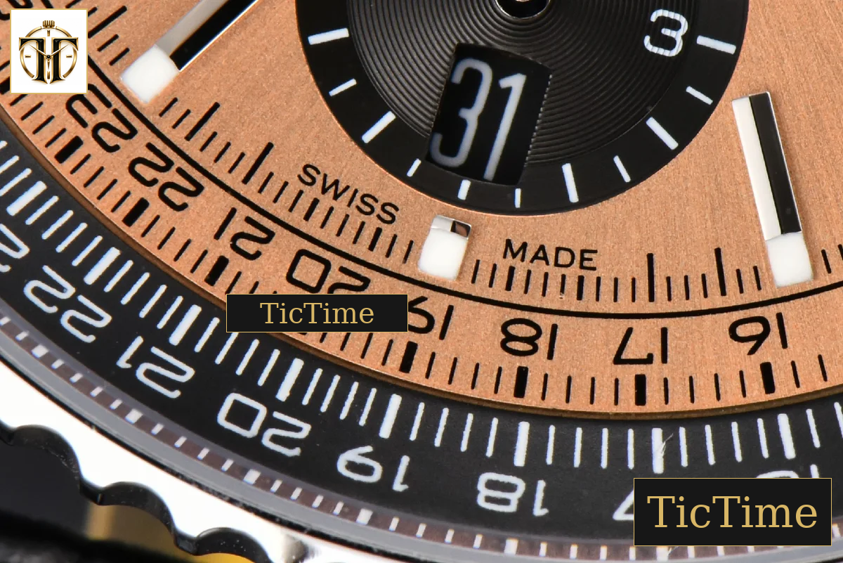 Navitimer B01 43mm BLSF RG Dial Black Subdial Black Leather Strap A7750 — foto 9