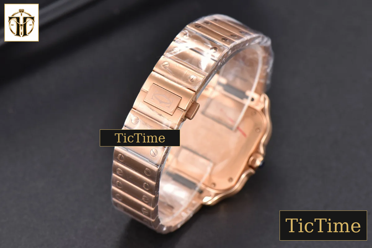 Santos de Cartier Medium 35mm BVF RG White Dial RG Bracelet Miyota 9039 — foto 14