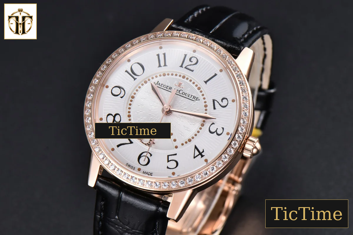Rendez-Vous Night & Day 34mm APSF RG Diamond White Textured Dial Black Leather Strap A898 — foto 4